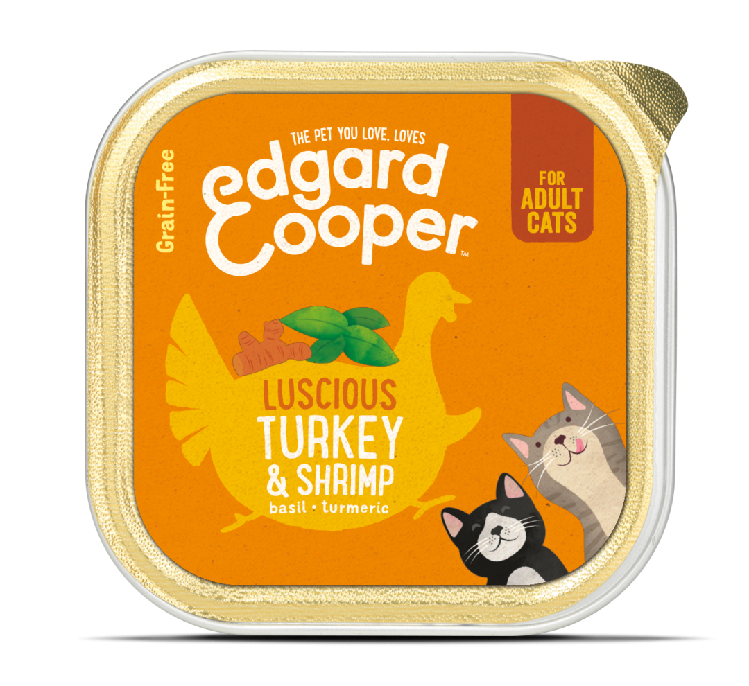 Edgard & Cooper kattenvoer Adult kalkoen en garnalen 85 gr